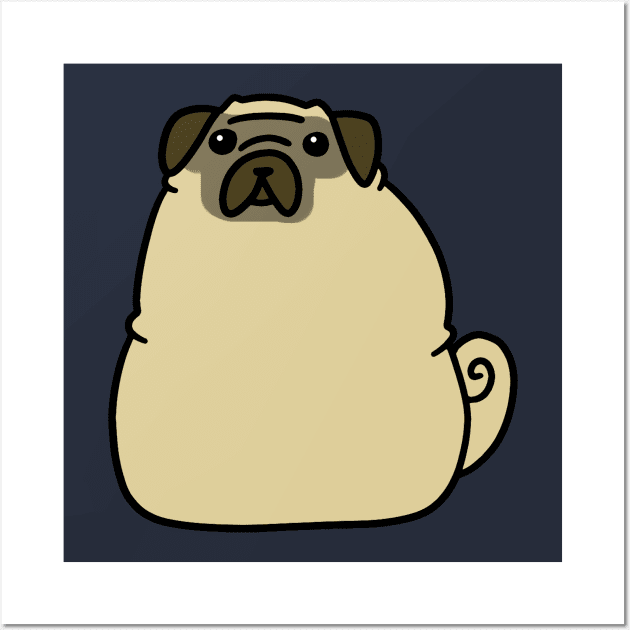 Fat Pug Blob Wall Art by saradaboru